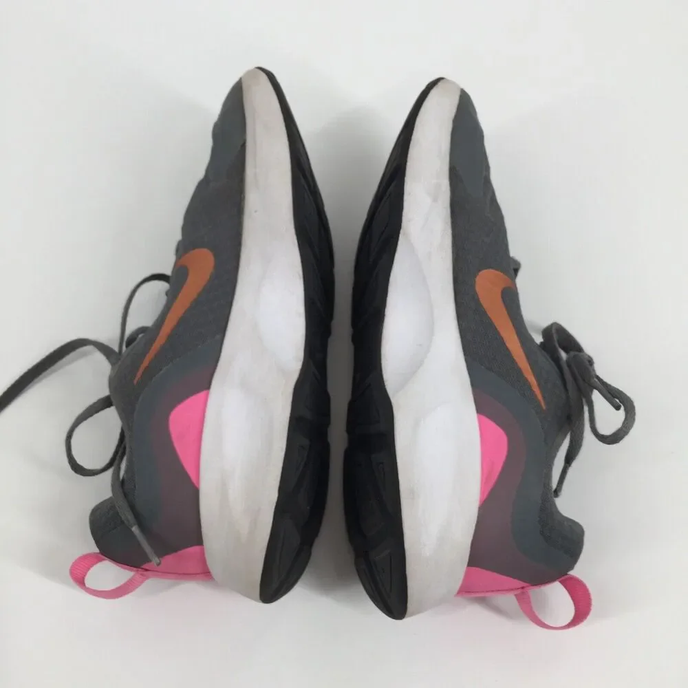 Nike WearAllDay Low Top Sneakers Size 4Y Youth Big Kid Gray Pink Athletic Shoes - Picture 4 of 8